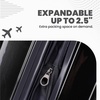 image:imageSpyder Rails Expandable Hardside Upright Suitcase with 360 Spinner Wheels TSA Approved Lock Navy CarryOnBlack