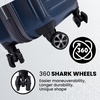 image:imageSpyder Rails Expandable Hardside Upright Suitcase with 360 Spinner Wheels TSA Approved Lock Navy CarryOnCarbon Blue