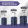 image:imageSpyder Rails Expandable Hardside Upright Suitcase with 360 Spinner Wheels TSA Approved Lock Navy CarryOnCarbon Blue