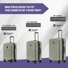 image:imageSpyder Rails Expandable Hardside Upright Suitcase with 360 Spinner Wheels TSA Approved Lock Navy CarryOnMoss Gray