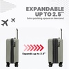 image:imageSpyder Rails Expandable Hardside Upright Suitcase with 360 Spinner Wheels TSA Approved Lock Navy CarryOnMoss Gray