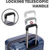 image:imageSpyder Rails Expandable Hardside Upright Suitcase with 360 Spinner Wheels TSA Approved Lock Navy CarryOnNavy