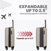 image:imageSpyder Rails Expandable Hardside Upright Suitcase with 360 Spinner Wheels TSA Approved Lock Navy CarryOnOatmeal