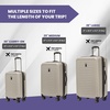 image:imageSpyder Rails Expandable Hardside Upright Suitcase with 360 Spinner Wheels TSA Approved Lock Navy CarryOnOatmeal