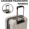 image:imageSpyder Rails Expandable Hardside Upright Suitcase with 360 Spinner Wheels TSA Approved Lock Navy CarryOnOatmeal