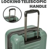 image:imageSpyder Rails Expandable Hardside Upright Suitcase with 360 Spinner Wheels TSA Approved Lock Navy CarryOnSage