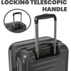 image:imageSpyder Rails Expandable Hardside Upright Suitcase with 360 Spinner Wheels TSA Approved Lock Navy CarryOnStone Gray