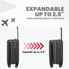 image:imageSpyder Rails Expandable Hardside Upright Suitcase with 360 Spinner Wheels TSA Approved Lock Navy CarryOnStone Gray