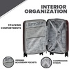 image:imageSpyder Traverse 20 Inch Carry On Expandable Hardside Upright Suitcase with 360 Spinner Wheels TSA Approved Lock CharcoalCherry