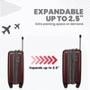 image:imageSpyder Traverse 20 Inch Carry On Expandable Hardside Upright Suitcase with 360 Spinner Wheels TSA Approved Lock CharcoalCherry