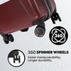 image:imageSpyder Traverse 20 Inch Carry On Expandable Hardside Upright Suitcase with 360 Spinner Wheels TSA Approved Lock CharcoalCherry