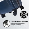 image:imageSpyder Traverse 20 Inch Carry On Expandable Hardside Upright Suitcase with 360 Spinner Wheels TSA Approved Lock CharcoalDeep Blue