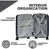 image:imageSpyder Traverse 20 Inch Carry On Expandable Hardside Upright Suitcase with 360 Spinner Wheels TSA Approved Lock CharcoalDeep Blue