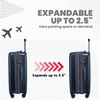 image:imageSpyder Traverse 20 Inch Carry On Expandable Hardside Upright Suitcase with 360 Spinner Wheels TSA Approved Lock CharcoalDeep Blue