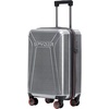 image:imageSpyder Traverse 20 Inch Carry On Expandable Hardside Upright Suitcase with 360 Spinner Wheels TSA Approved Lock CharcoalSilver