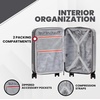 image:imageSpyder Traverse 20 Inch Carry On Expandable Hardside Upright Suitcase with 360 Spinner Wheels TSA Approved Lock CharcoalSilver