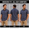 image:imageSpyder Mens Button Down Shirt  Lightweight Plaid Wrinkle Free Short SleeveBlack