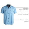 image:imageSpyder Mens Button Down Shirt  Lightweight Plaid Wrinkle Free Short SleeveCobalt