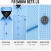 image:imageSpyder Mens Button Down Shirt  Lightweight Plaid Wrinkle Free Short SleeveCobalt