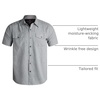image:imageSpyder Mens Button Down Shirt  Lightweight Plaid Wrinkle Free Short SleeveGrey