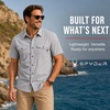 image:imageSpyder Mens Button Down Shirt  Lightweight Plaid Wrinkle Free Short SleeveGrey