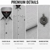 image:imageSpyder Mens Button Down Shirt  Lightweight Plaid Wrinkle Free Short SleeveGrey