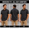 image:imageSpyder Mens Button Down Shirt  Lightweight Plaid Wrinkle Free Short SleeveHeather Black