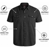 image:imageSpyder Mens Button Down Shirt  Lightweight Plaid Wrinkle Free Short SleeveHeather Black