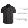 image:imageSpyder Mens Button Down Shirt  Lightweight Plaid Wrinkle Free Short SleeveHeather Black