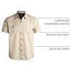 image:imageSpyder Mens Button Down Shirt  Lightweight Plaid Wrinkle Free Short SleeveKhaki