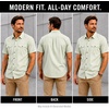 image:imageSpyder Mens Button Down Shirt  Lightweight Plaid Wrinkle Free Short SleeveSage Green