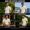 image:imageSpyder Mens Button Down Shirt  Lightweight Plaid Wrinkle Free Short SleeveSage Green
