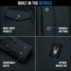 image:imageSpyder Mens Button Down Shirt Jacket  Long Sleeve Collared Mens ShacketBlack