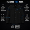 image:imageSpyder Mens Button Down Shirt Jacket  Long Sleeve Collared Mens ShacketBlack Raven
