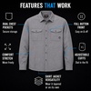 image:imageSpyder Mens Button Down Shirt Jacket  Long Sleeve Collared Mens ShacketGrey