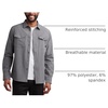 image:imageSpyder Mens Button Down Shirt Jacket  Long Sleeve Collared Mens ShacketGrey