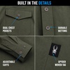 image:imageSpyder Mens Button Down Shirt Jacket  Long Sleeve Collared Mens ShacketOlive