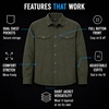image:imageSpyder Mens Button Down Shirt Jacket  Long Sleeve Collared Mens ShacketOlive