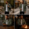 image:imageSpyder Mens Button Down Shirt Jacket  Long Sleeve Collared Mens ShacketOlive
