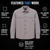 image:imageSpyder Mens Button Down Shirt Jacket  Long Sleeve Collared Mens ShacketPewter