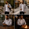 image:imageSpyder Mens Button Down Shirt Jacket  Long Sleeve Collared Mens ShacketPewter