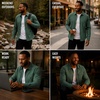 image:imageSpyder Mens Button Down Shirt Jacket  Long Sleeve Collared Mens ShacketSpruce Green