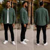 image:imageSpyder Mens Button Down Shirt Jacket  Long Sleeve Collared Mens ShacketSpruce Green