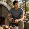 image:imageSpyder Mens Casual Shirts  Breathable Crewneck Relaxed Fit Short SleeveLight Grey