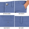 image:imageSpyder Mens Flat Front Shorts  Stretch Woven UPF 30 Chino ShortsCloudy Blue