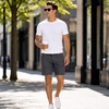 image:imageSpyder Mens Flat Front Shorts  Stretch Woven UPF 30 Chino ShortsGunmetal