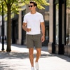 image:imageSpyder Mens Flat Front Shorts  Stretch Woven UPF 30 Chino ShortsOlive Green