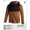 image:imageSpyder Mens Fleece Jacket  Hooded Lightweight Full Zip Hiking Soft CozyWheat Brown