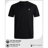 image:imageSpyder Mens Henley Shirt  Easy Care Short Sleeve Lightweight Grid KnitBlack