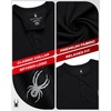 image:imageSpyder Mens Henley Shirt  Easy Care Short Sleeve Lightweight Grid KnitBlack